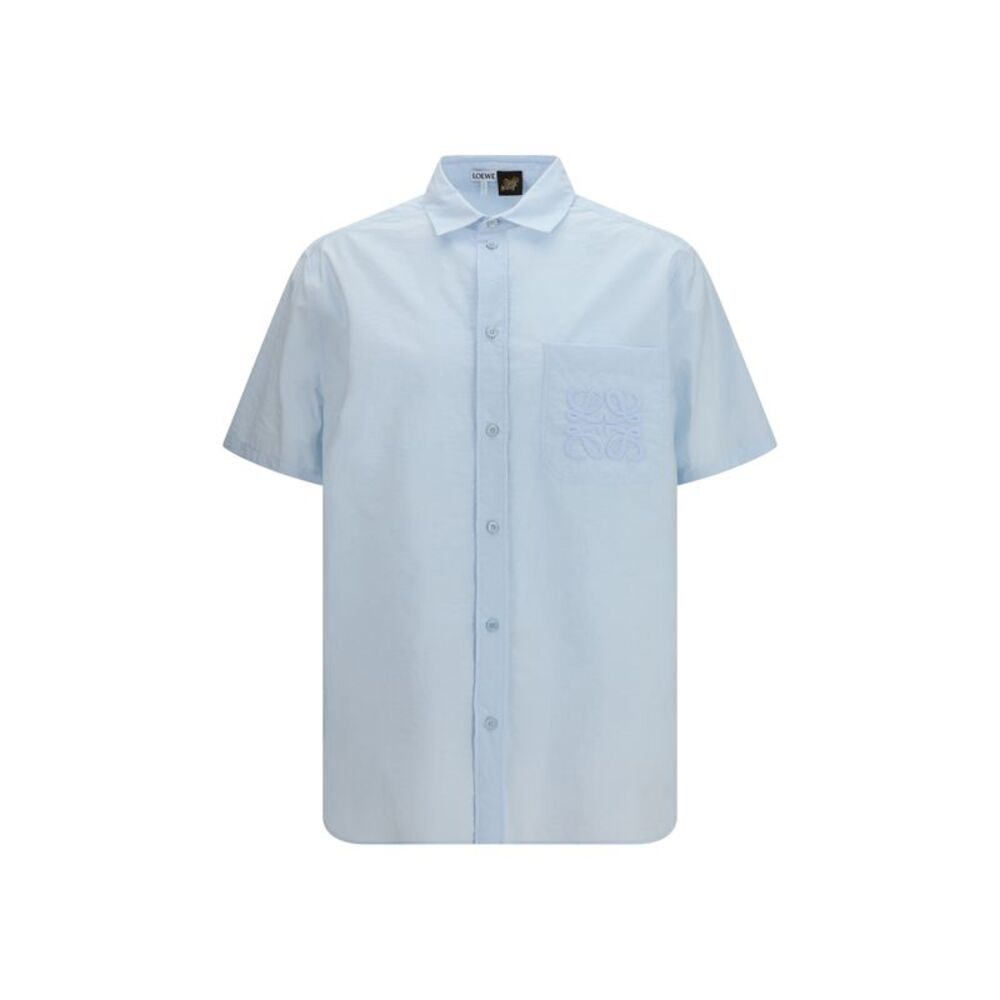 Loewe Men Short-Sleeve Cotton Blend Shirt